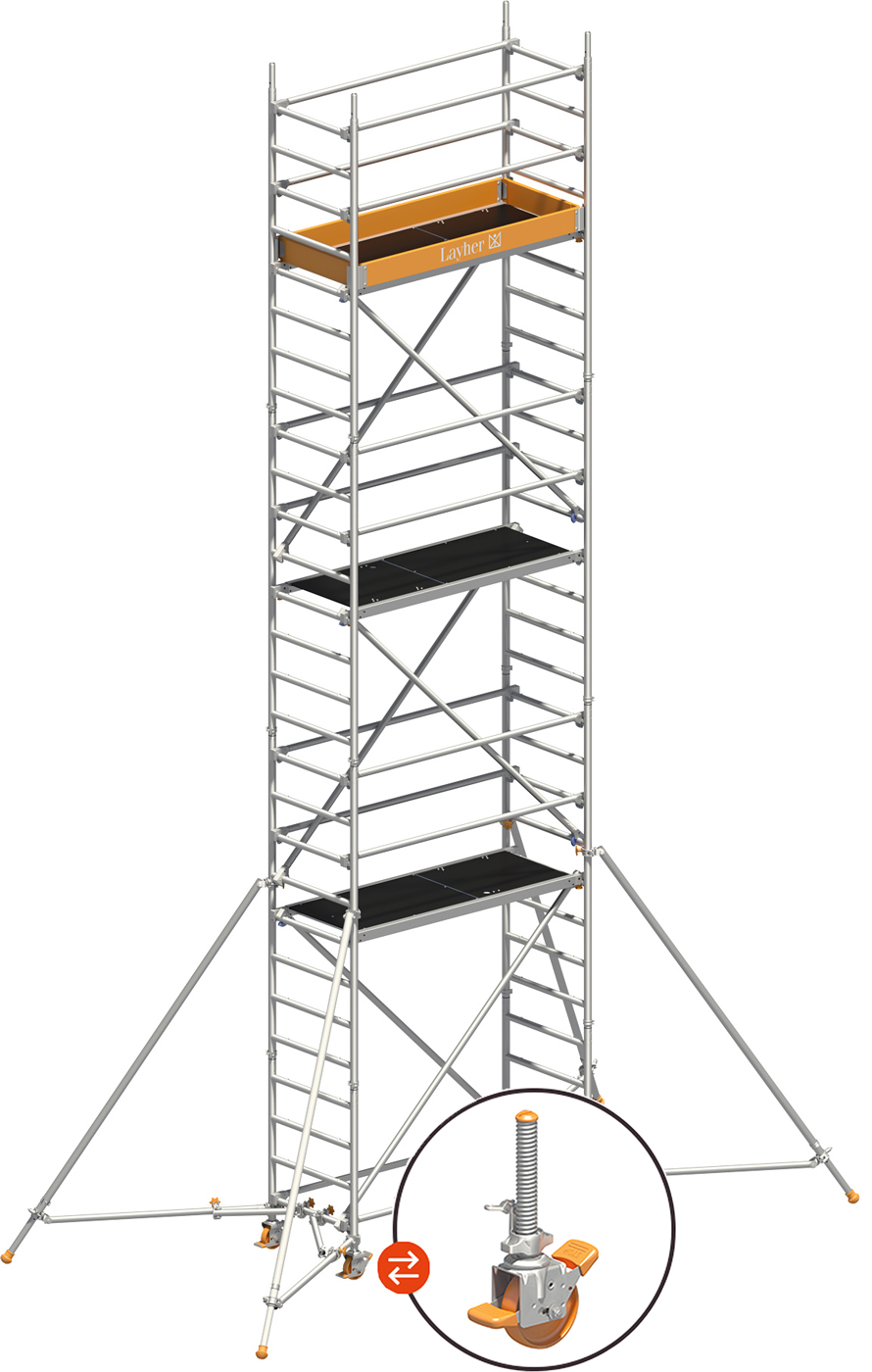 Rollgerüst Layher Uni Leicht P2 hawego 1403226 - AH 8,30 m