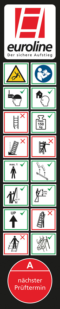 euroline Piktogrammetiketten Leitern Typ A - VE 20 Stück