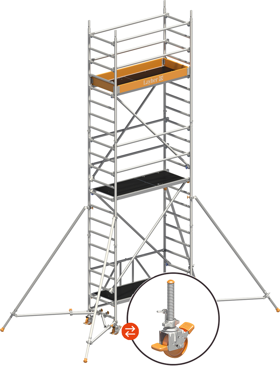 Rollgerüst Layher Zifa P2 Hawego 1406235 - AH 6,80 M