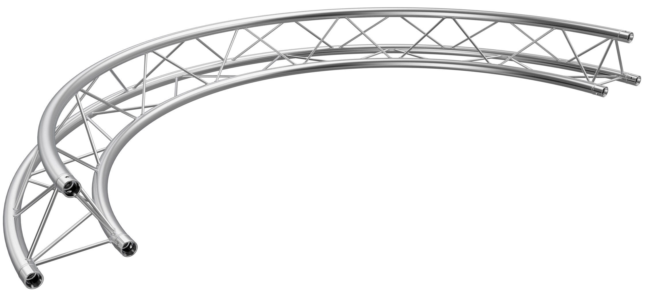 Global Truss Dekotraverse F23 Kreisstück für Ø 2,0 m 180° Dekotraverse aus Aluminium (GT-F23R10-180) Bild-01