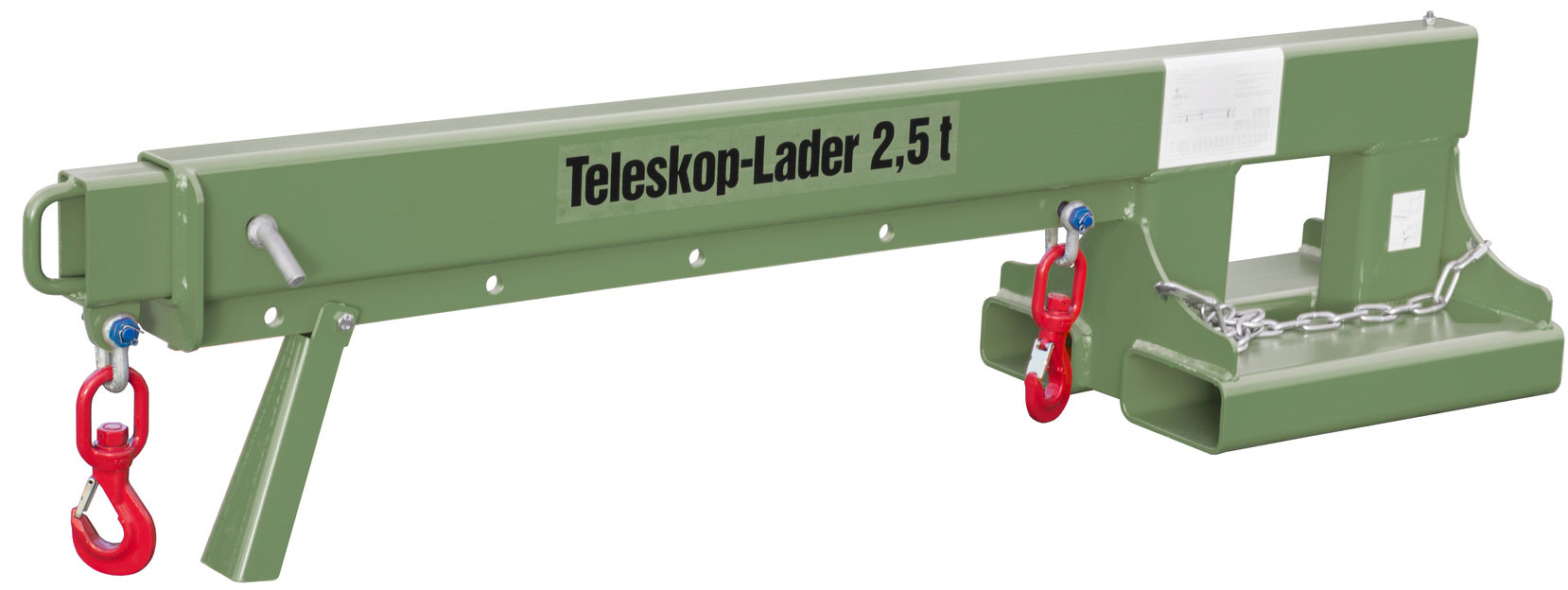 Bauer Kranarm KT-2.5 - RAL 6011 Kranausleger ausziehbar für Stapler - Lasttraverse resedagrün pulverbeschichtet (BA-4430-01-0000-4) Bild-02