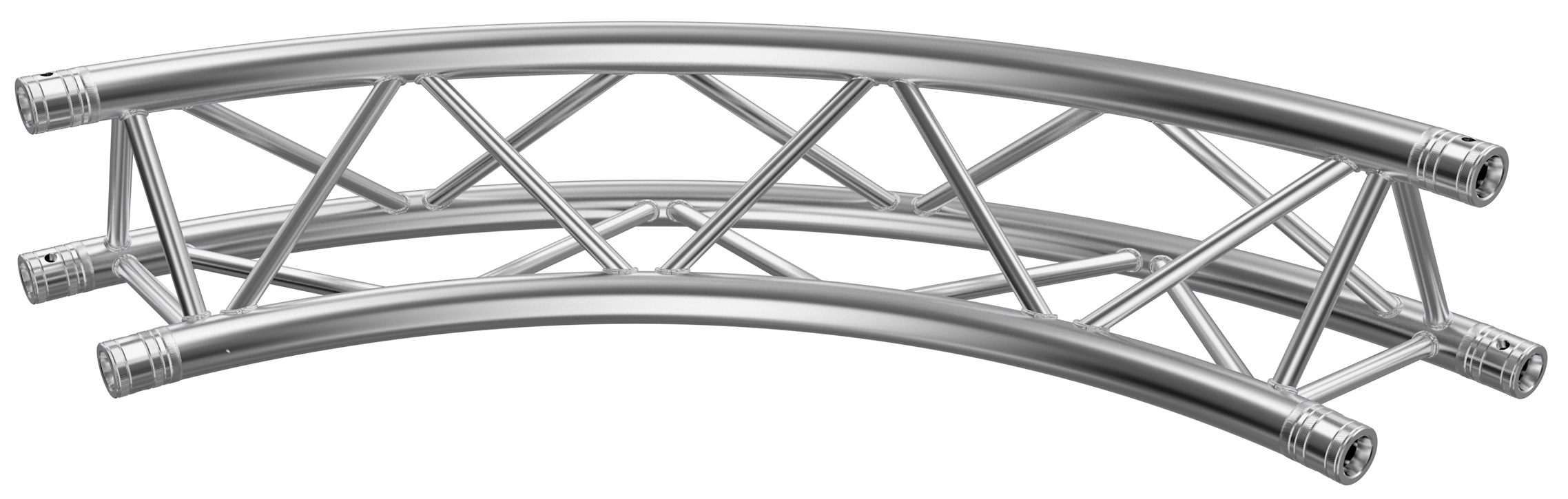 Global Truss Traverse F33 Kreisstück Ø 2,0 m 90° 3-Punkt Traverse aus Aluminium (GT-F33R10-90) Bild-01