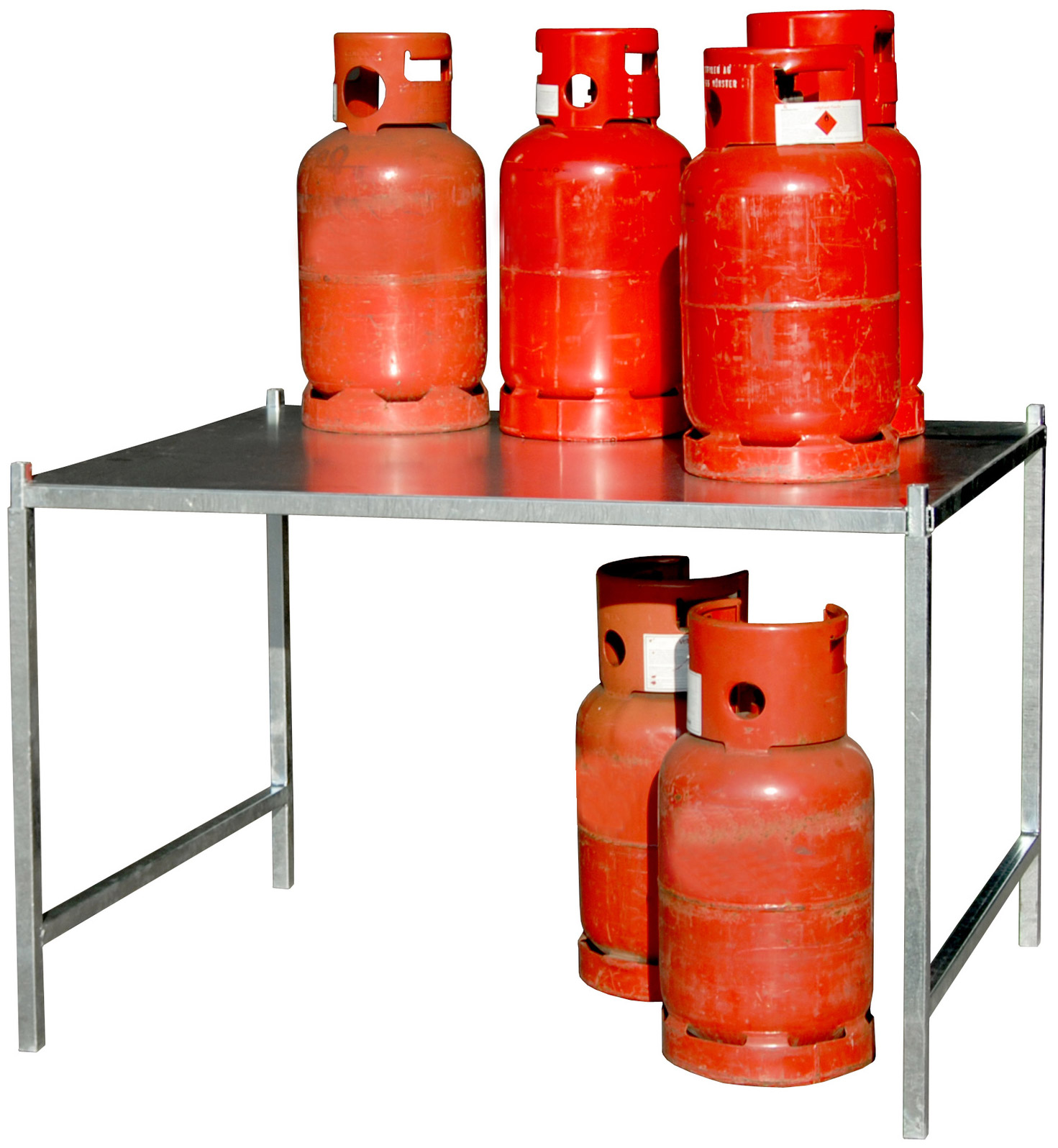 Bauer Gasflaschengestell GFG Lagergestell für 11 kg Gasflaschen - stapelbar (BA-4477-13-0000-7) Bild-01