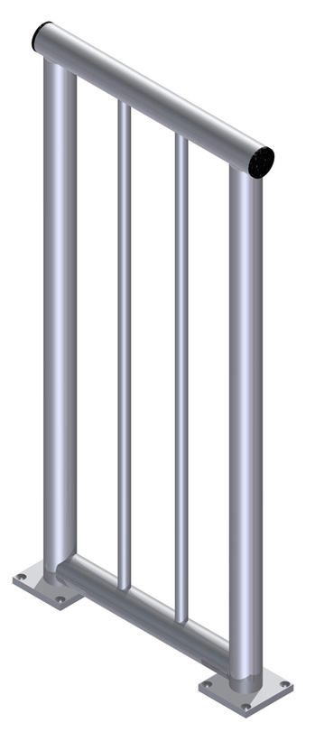 Bütec Tribünengeländer Kompakt 110 Alu 0,50 m