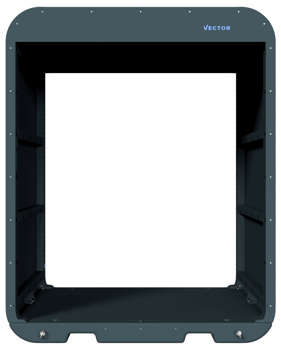 Schake Vector V-Guard tiefschwarz Schutztunnelelement mobil mit Plattform - RAL 9002 pulverbeschichtet (SK-VPTU21SOO0068) Bild-01