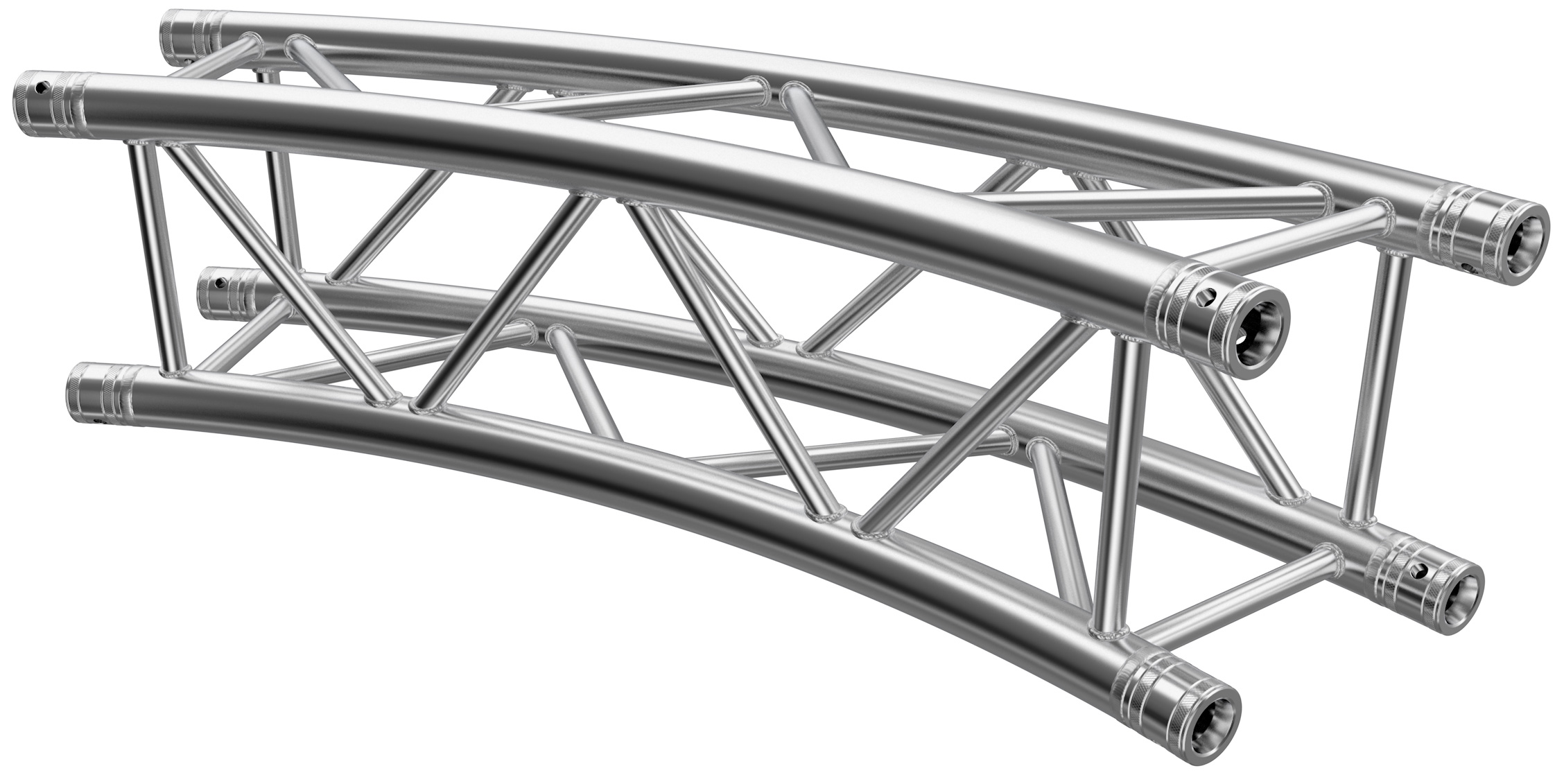 Global Truss Traverse F34 Kreisstück Ø 3,0 m 45° 4-Punkt Traverse aus Aluminium (GT-F34R15-45) Bild-01