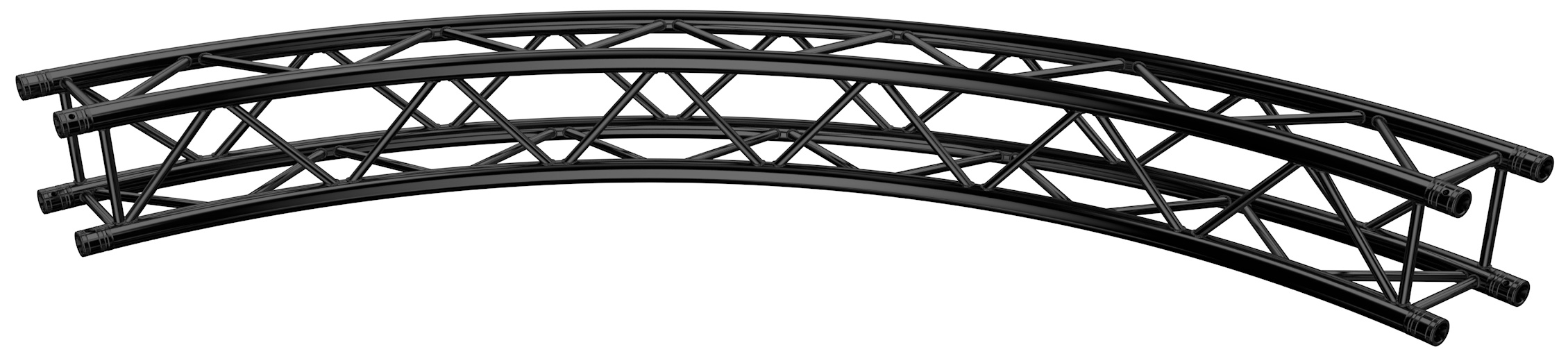 Global Truss Traverse F34 Kreisstück Ø 4,0 m 90° Stage Black 4-Punkt Traverse aus Aluminium (GT-F34R20-90B) Bild-01