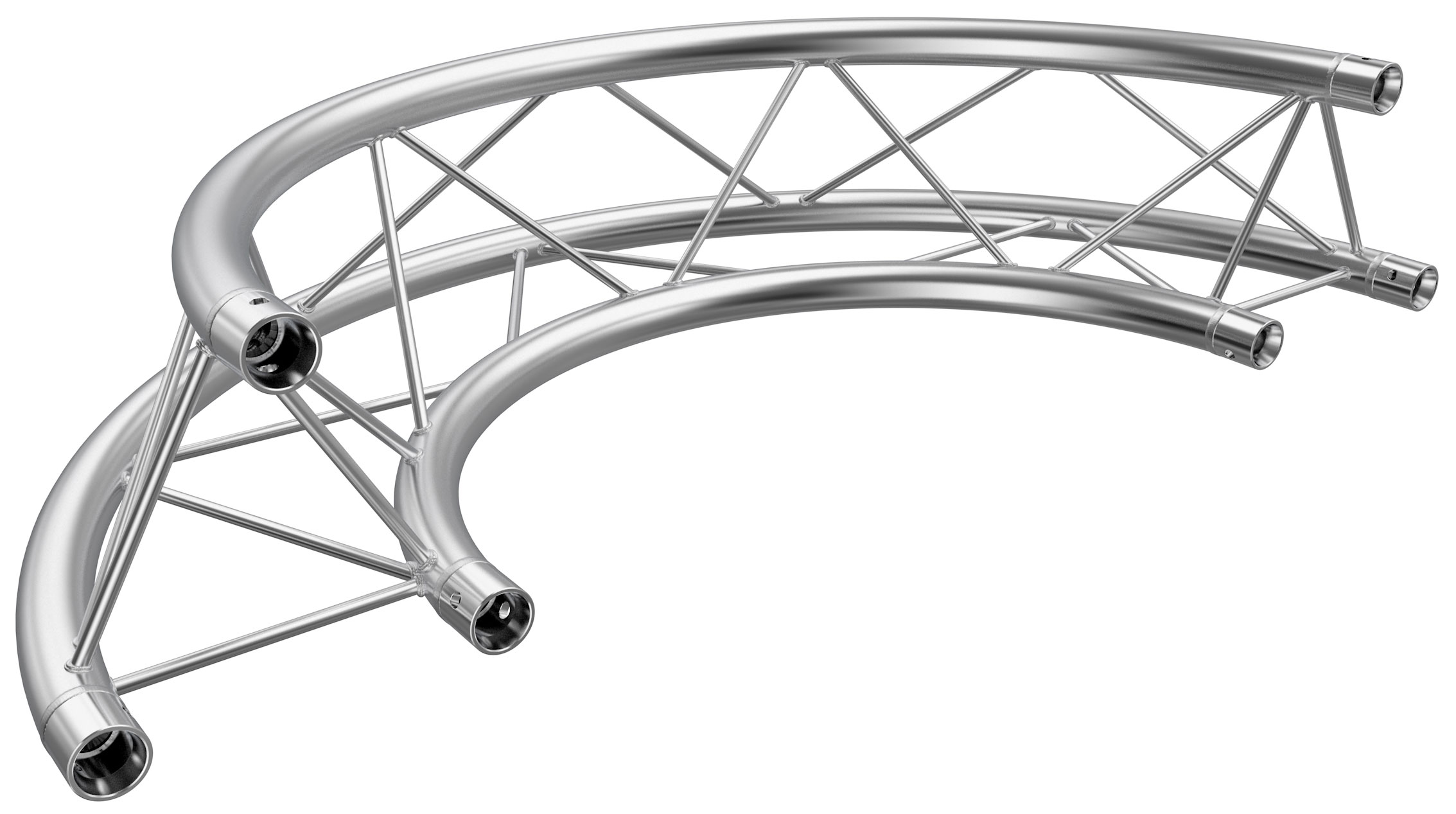 Global Truss Dekotraverse F23 Kreisstück für Ø 1,0 m 180° Dekotraverse aus Aluminium (GT-F23R05-180) Bild-01