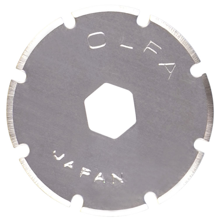 OLFA Rotationsklinge PRB18-2 - Ø 18 mm VPE 2 Kreismesser Stahl 0,30 mm für perforierte Schnitte | Standard scharf - 2 Messerklingen (FL-C0000403301) Bild-01