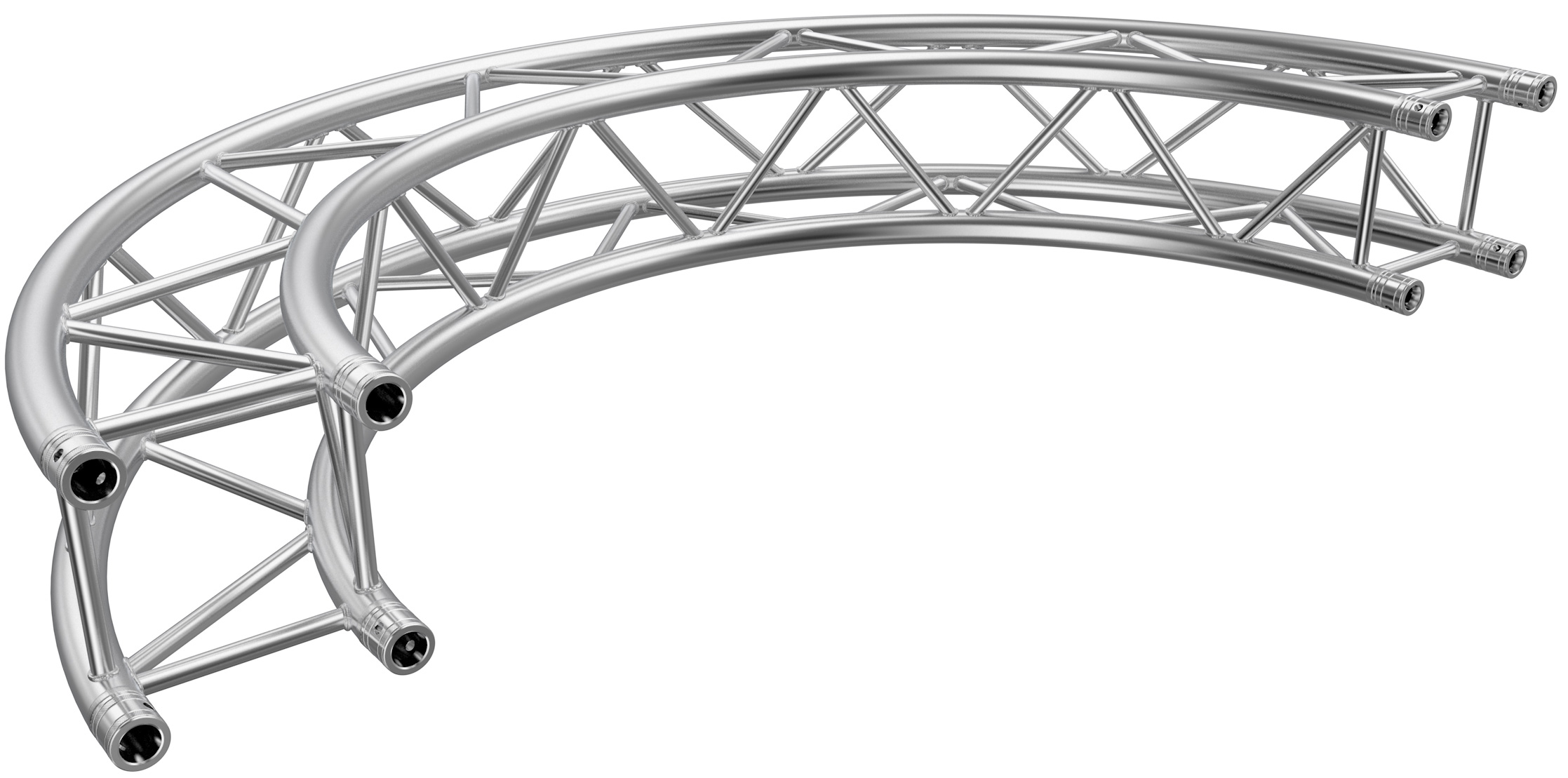 Global Truss Traverse F34 Kreisstück Ø 2,0 m 180° 4-Punkt Traverse aus Aluminium (GT-F34R10-180) Bild-01