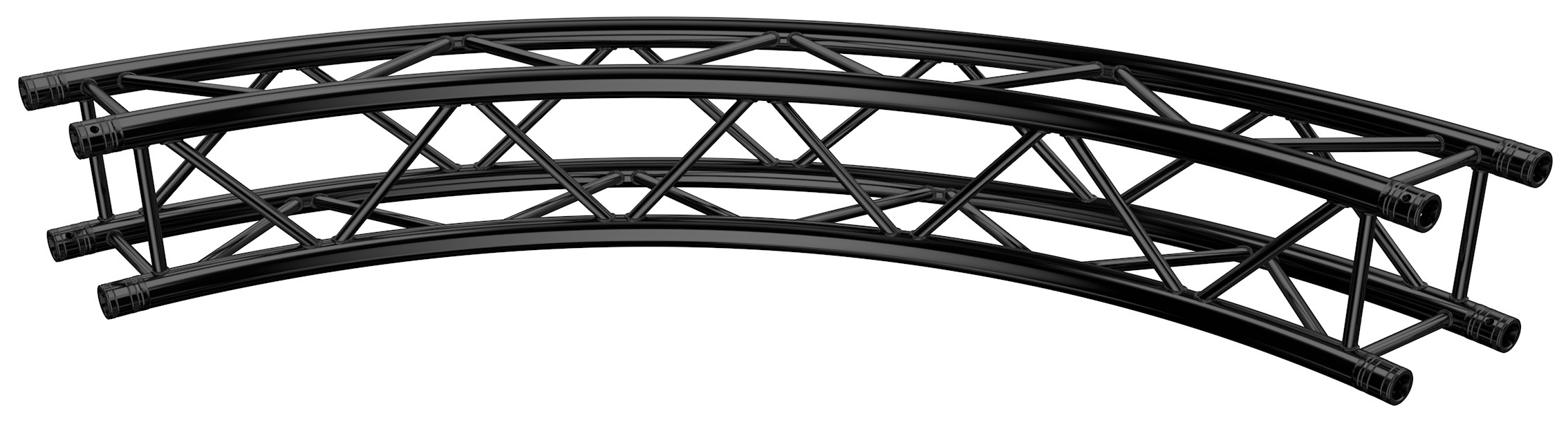 Global Truss Traverse F34 Kreisstück Ø 3,0 m 90° Stage Black 4-Punkt Traverse aus Aluminium (GT-F34R15-90B) Bild-01