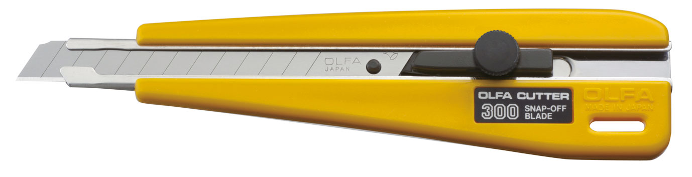 OLFA Cuttermesser Industrie 300 - 9 mm Teppichmesser Kunststoff schlagfest | Feststellrad - Serie AB | ABB (FL-C0000200702) Bild-01